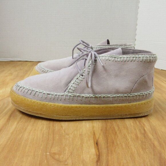 LAIDBACK LONDON Shenje Crochet Accented Lilac Chukka Boots EU 38/US 7 Bootie NEW - Picture 1 of 16